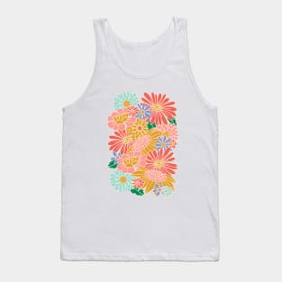 70s Retro Floral - Spring Garden Tank Top